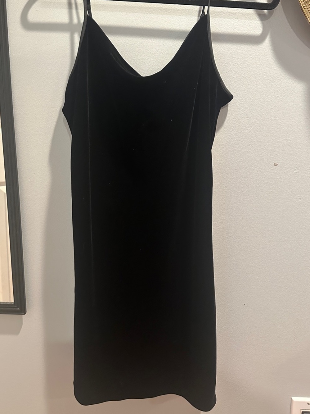 Banana Republic Black Velvet Slip Dress